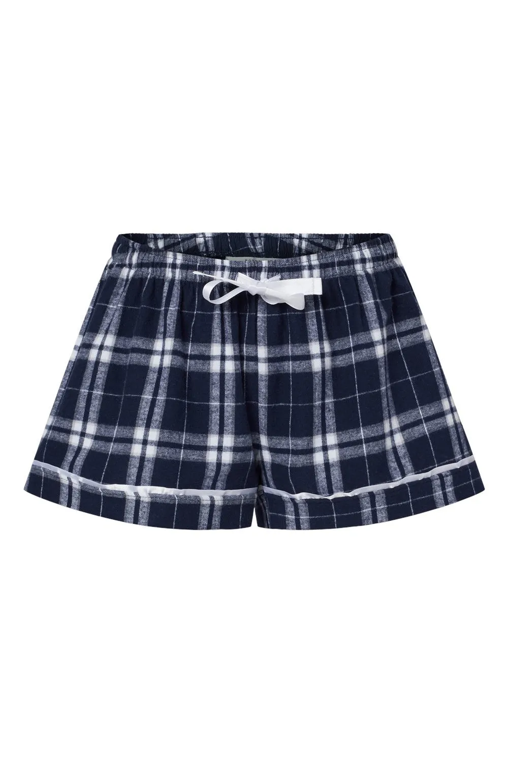 Boxercraft Damen Flanell Shorts - Marineblau/Silbergrau