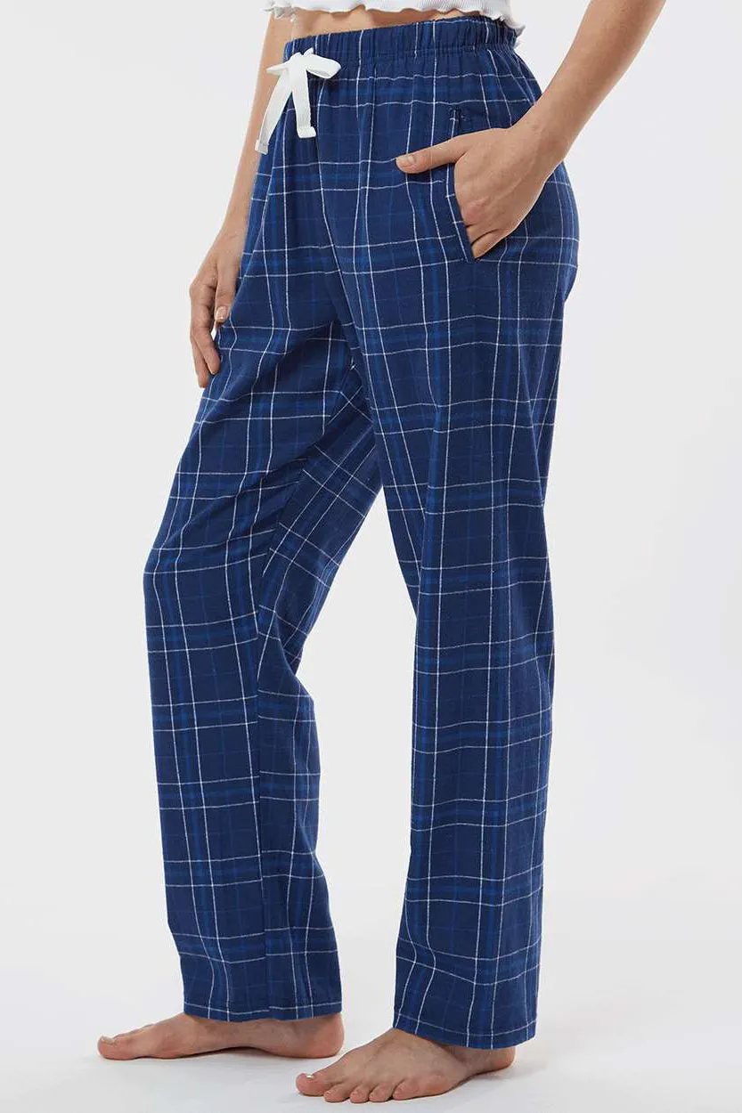 Boxercraft Damen Haley Flanellhose mit Taschen - Marineblau Field Day Karo