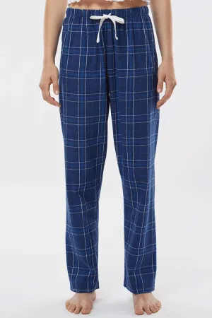 Boxercraft Damen Haley Flanellhose mit Taschen - Marineblau Field Day Karo