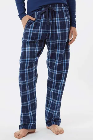 Boxercraft Damen Haley Flanellhose mit Taschen - Marineblau/Columbia Blau