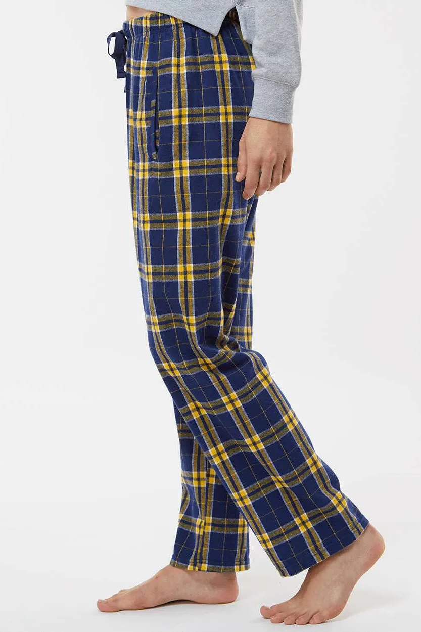 Boxercraft Damen Haley Flanellhose mit Taschen - Marineblau/Gold