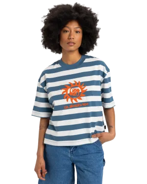 Boyfriend Crop T-Shirt in Echtem Smaragdgrün