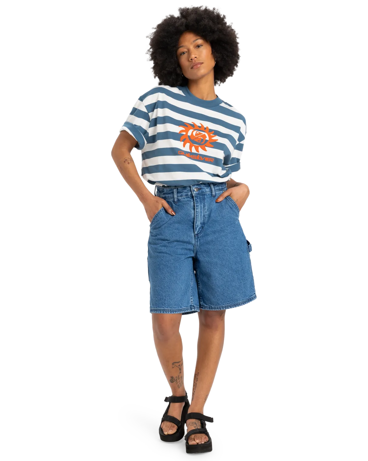 Boyfriend Crop T-Shirt in Echtem Smaragdgrün
