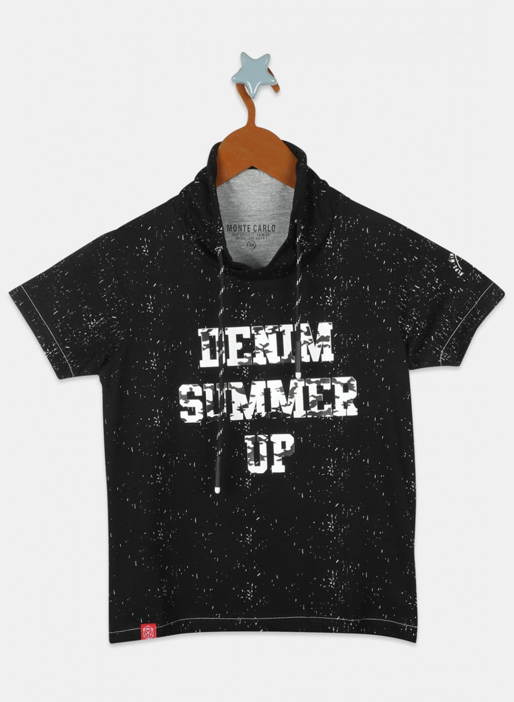 Jungen Schwarze bedruckte T-Shirts
