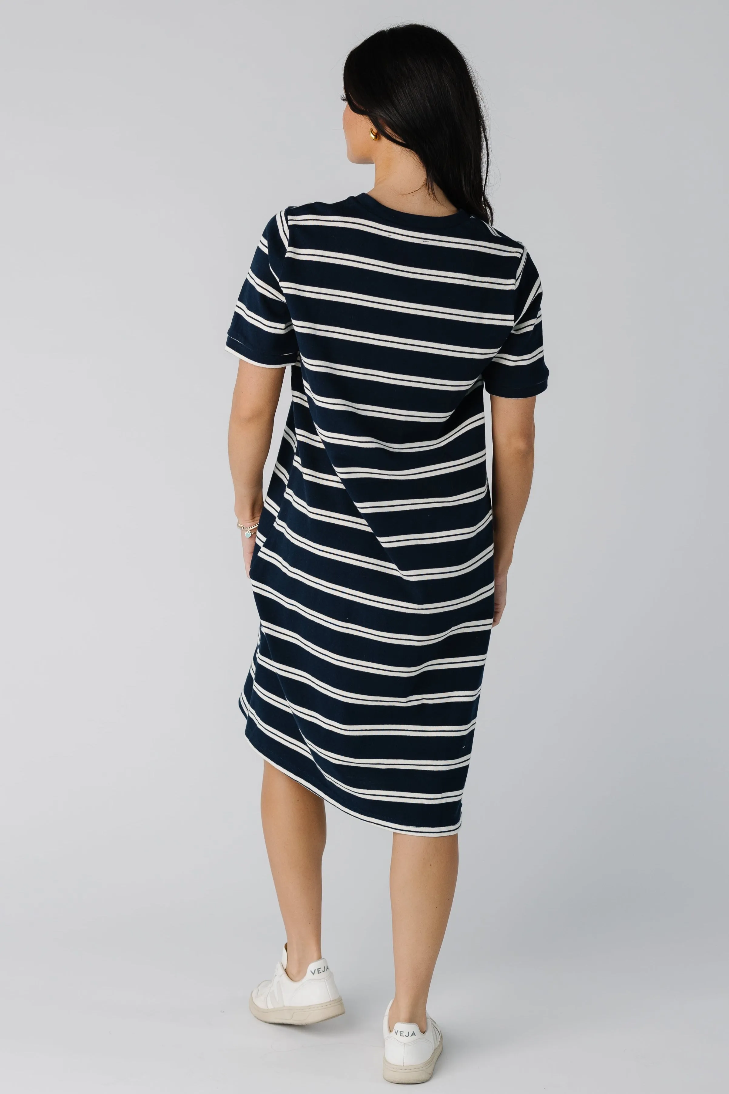 Brass & All Day T-Shirt-Kleid - Doppelter Streifen