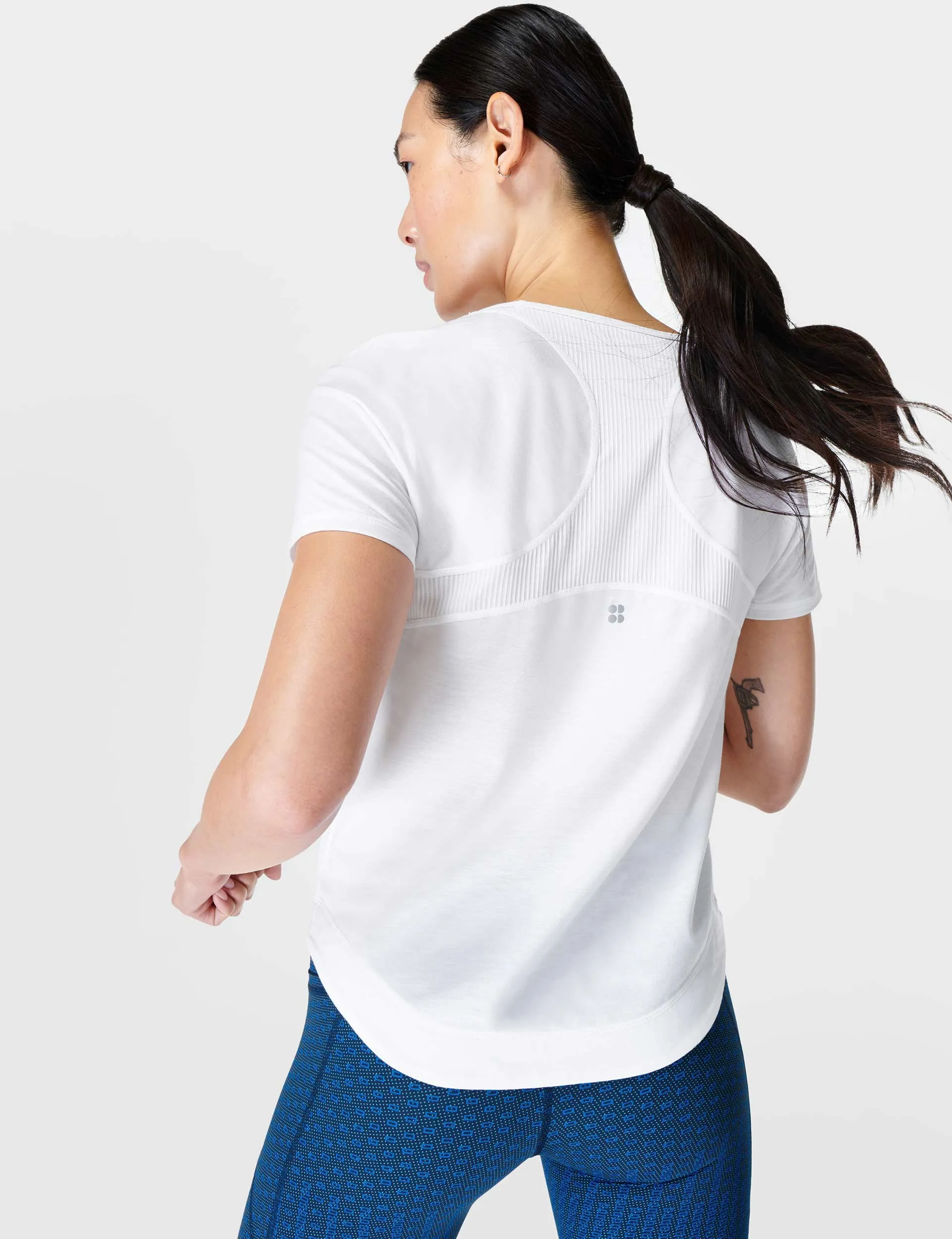 Atmungsaktives Lauf-T-Shirt - Weiß