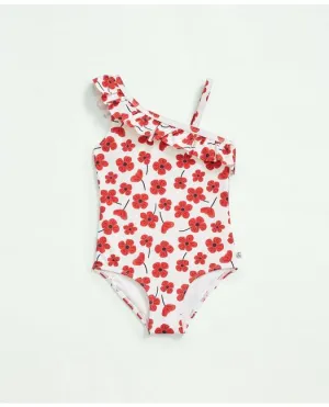 Brooks Brothers Mädchen Blumen Rüschen Badeanzug Rot Brooks Brothers