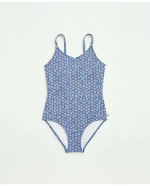 Brooks Brothers Mädchen Blumen Badeanzug Marineblau Brooks Brothers