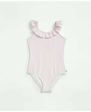 Brooks Brothers Mädchen Badeanzug Gestreift Pink Brooks Brothers
