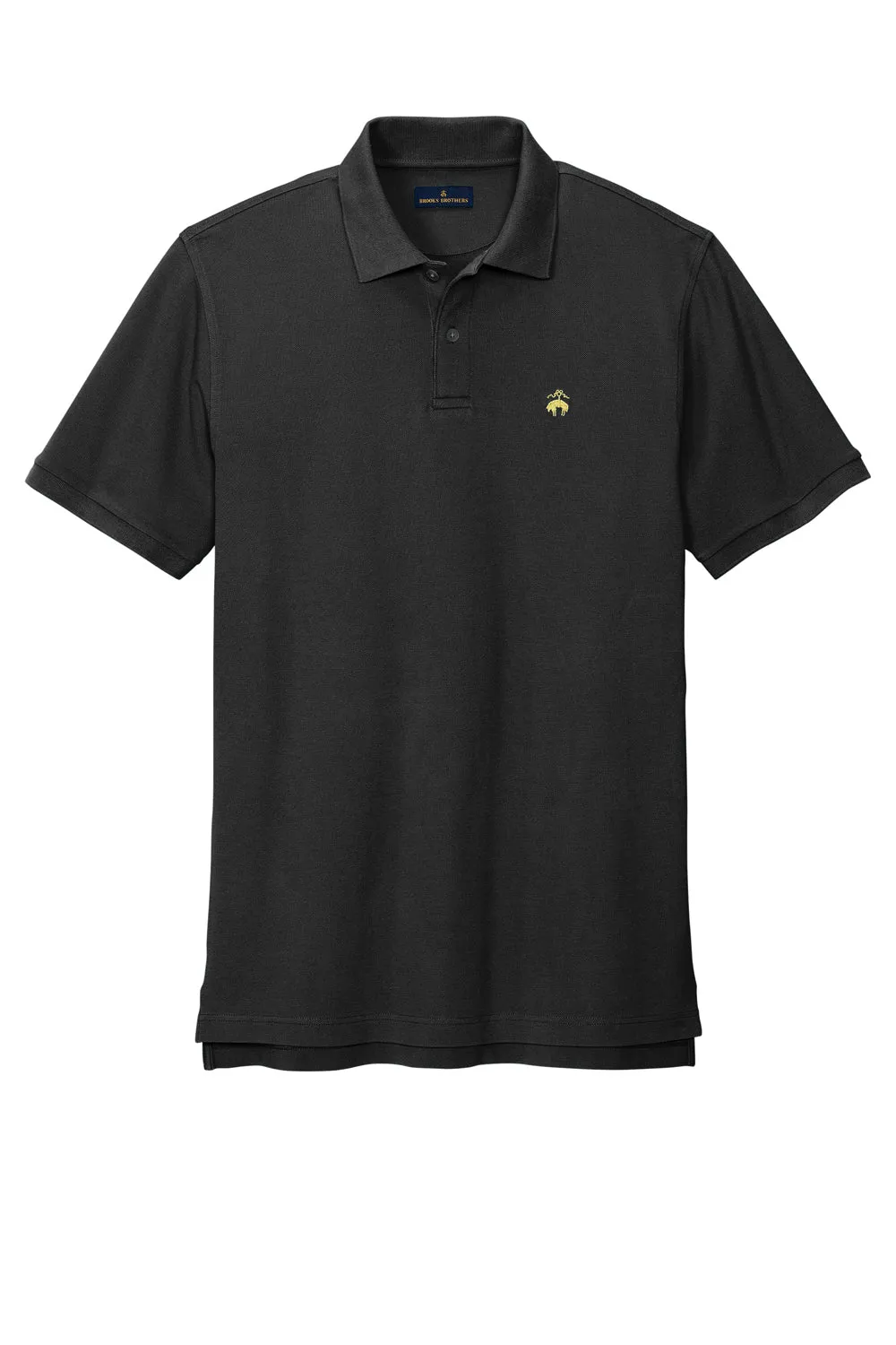 Brooks Brothers Herren Polohemd mit kurzen Ärmeln - Tiefschwarz