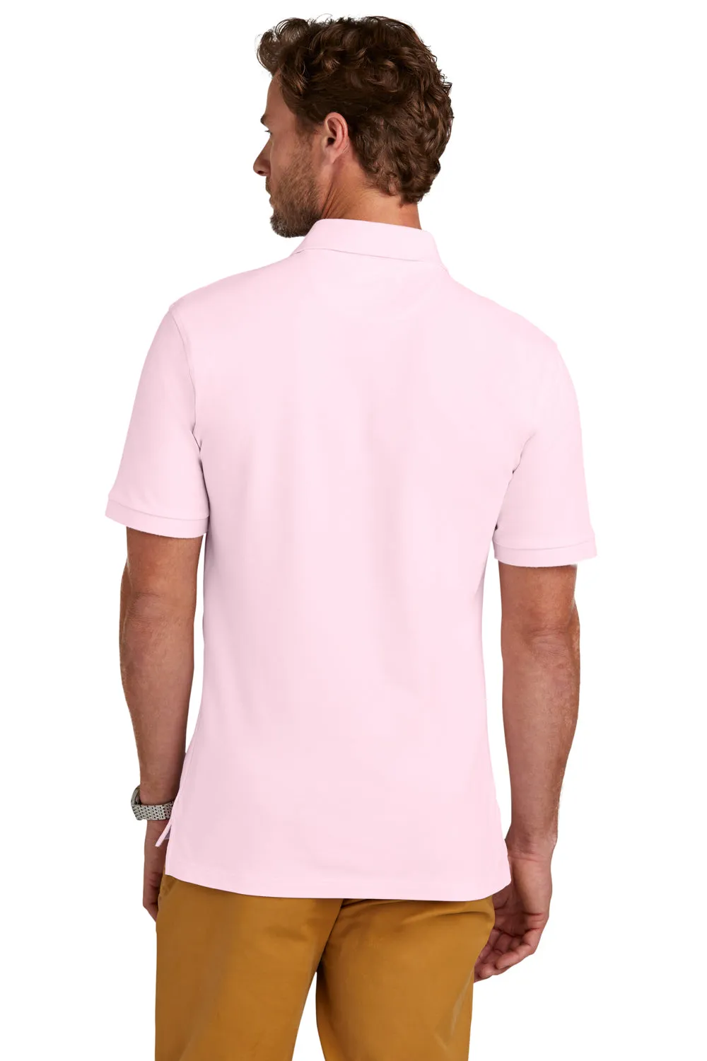 Brooks Brothers Herren Polohemd mit kurzen Ärmeln - Perlrosa
