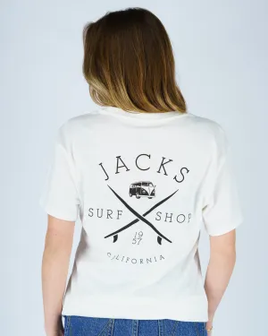 Bushaltestelle S/S Tee - Weiß