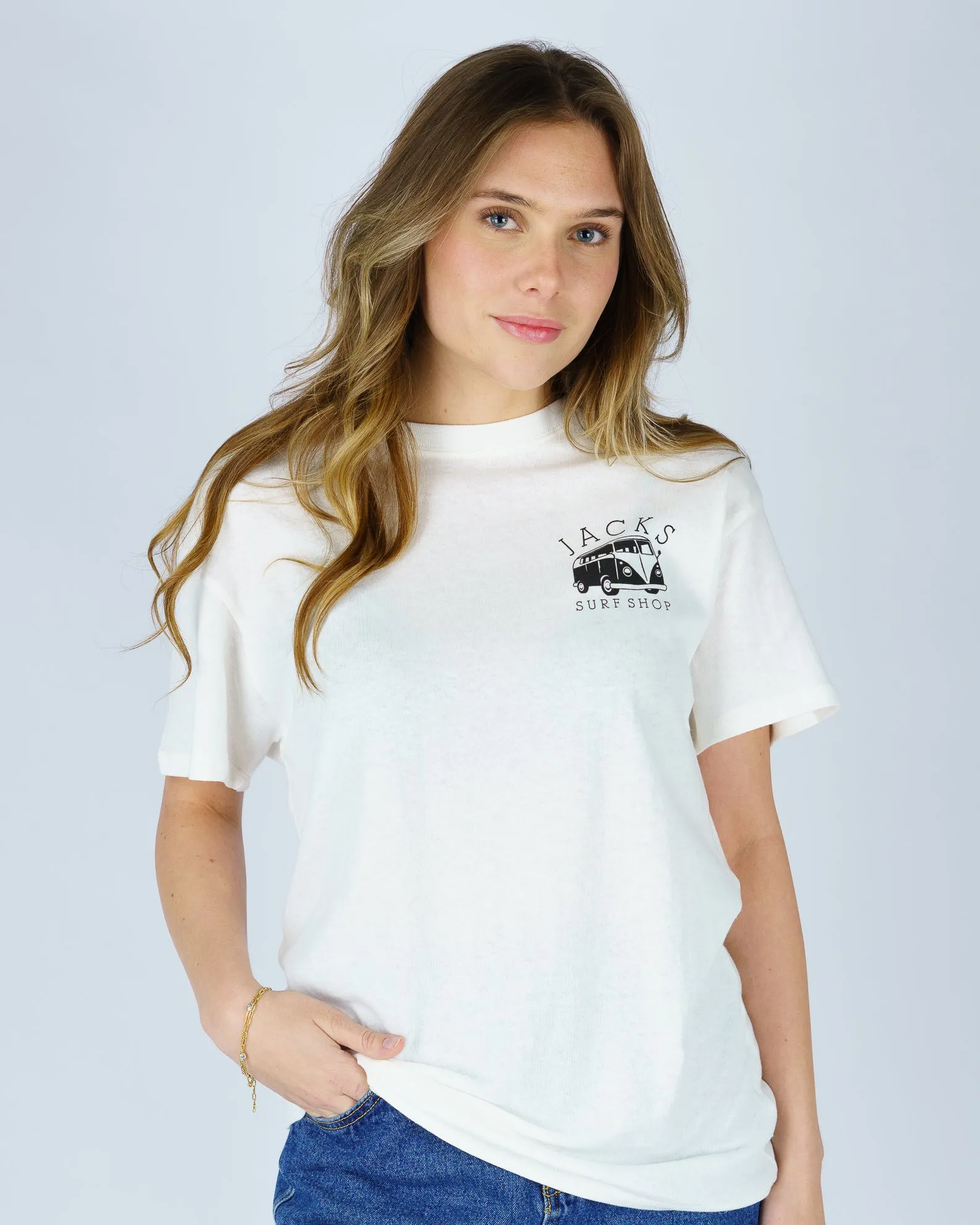 Bushaltestelle S/S Tee - Weiß