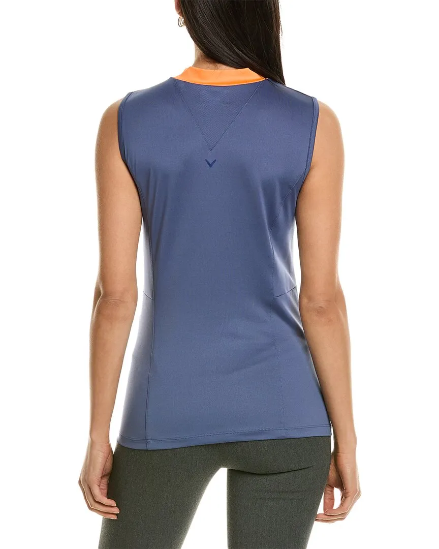 Callaway Chroma Streifen Mesh Trim Top