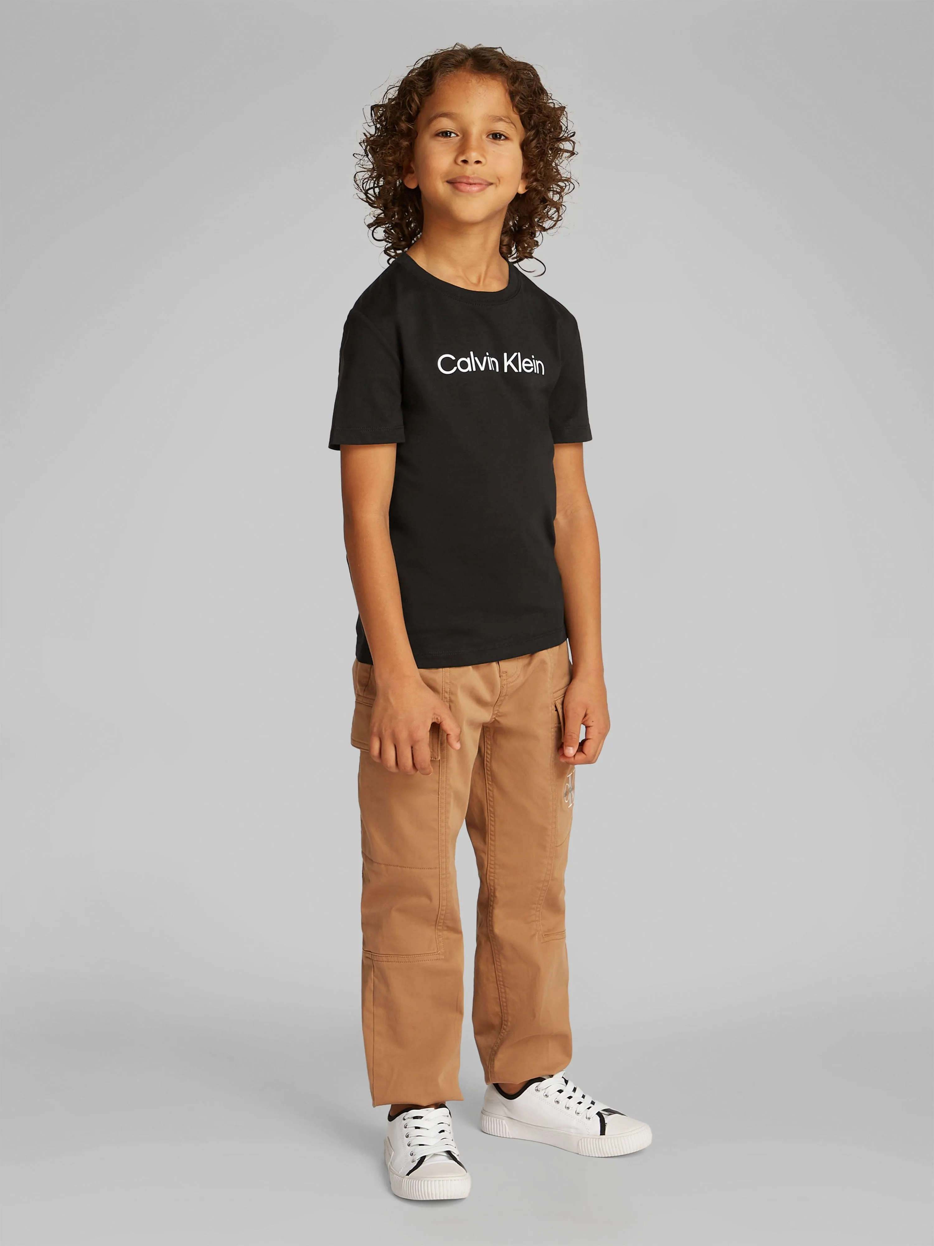 Calvin Klein Kids Logo T-Shirt in Schwarz
