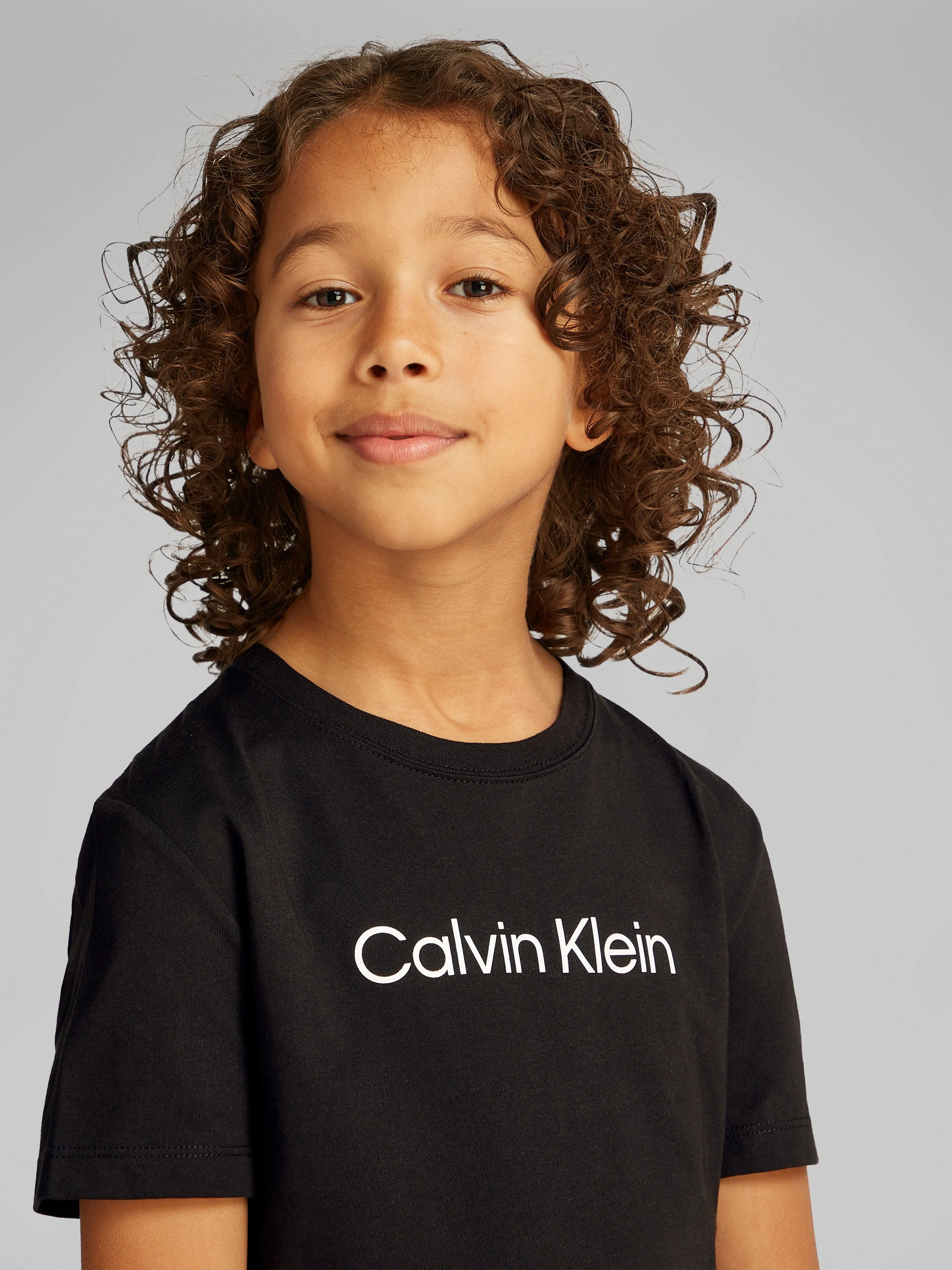 Calvin Klein Kids Logo T-Shirt in Schwarz