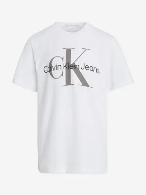 Calvin Klein Kids Monogram Logo T-Shirt in Weiß