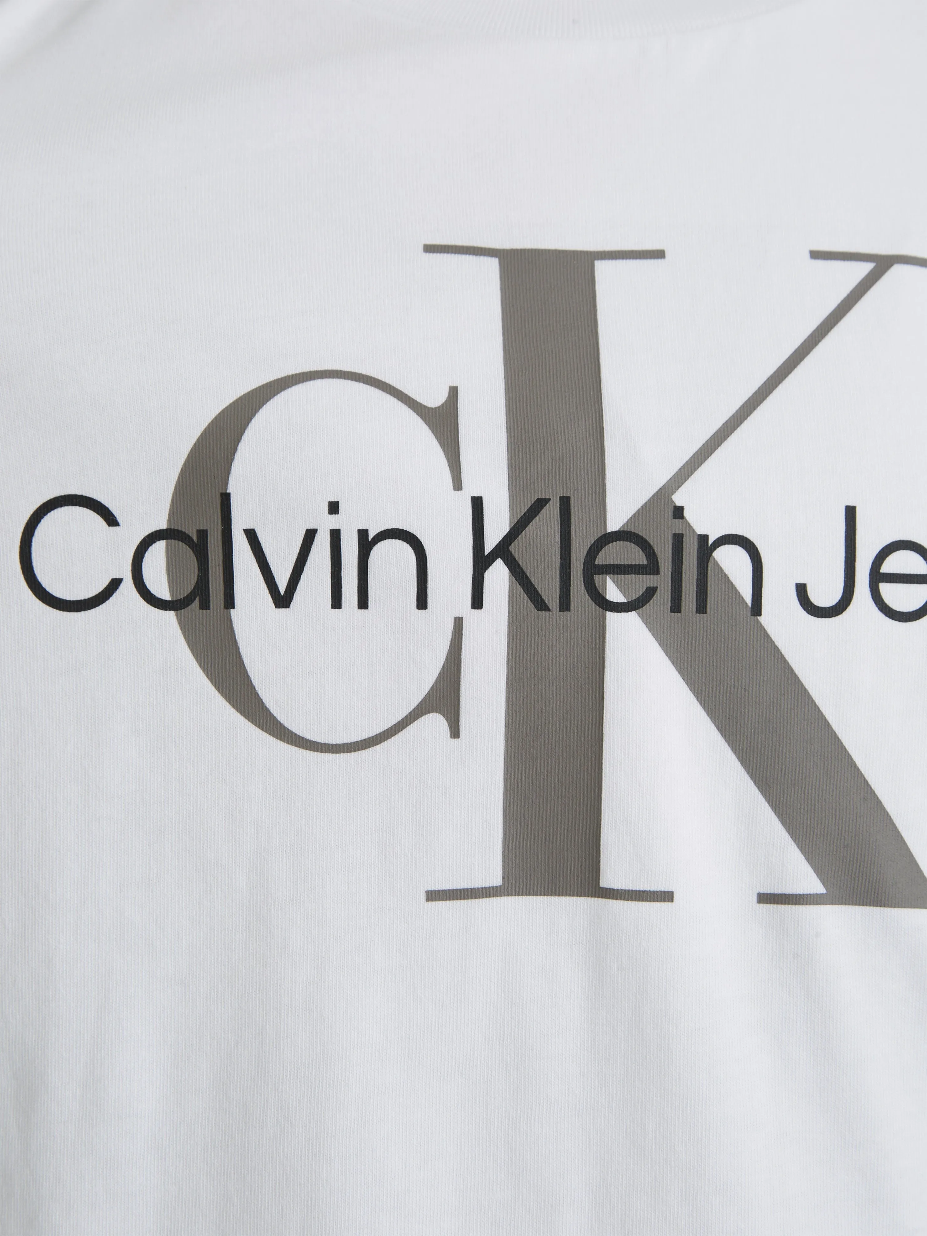Calvin Klein Kids Monogram Logo T-Shirt in Weiß