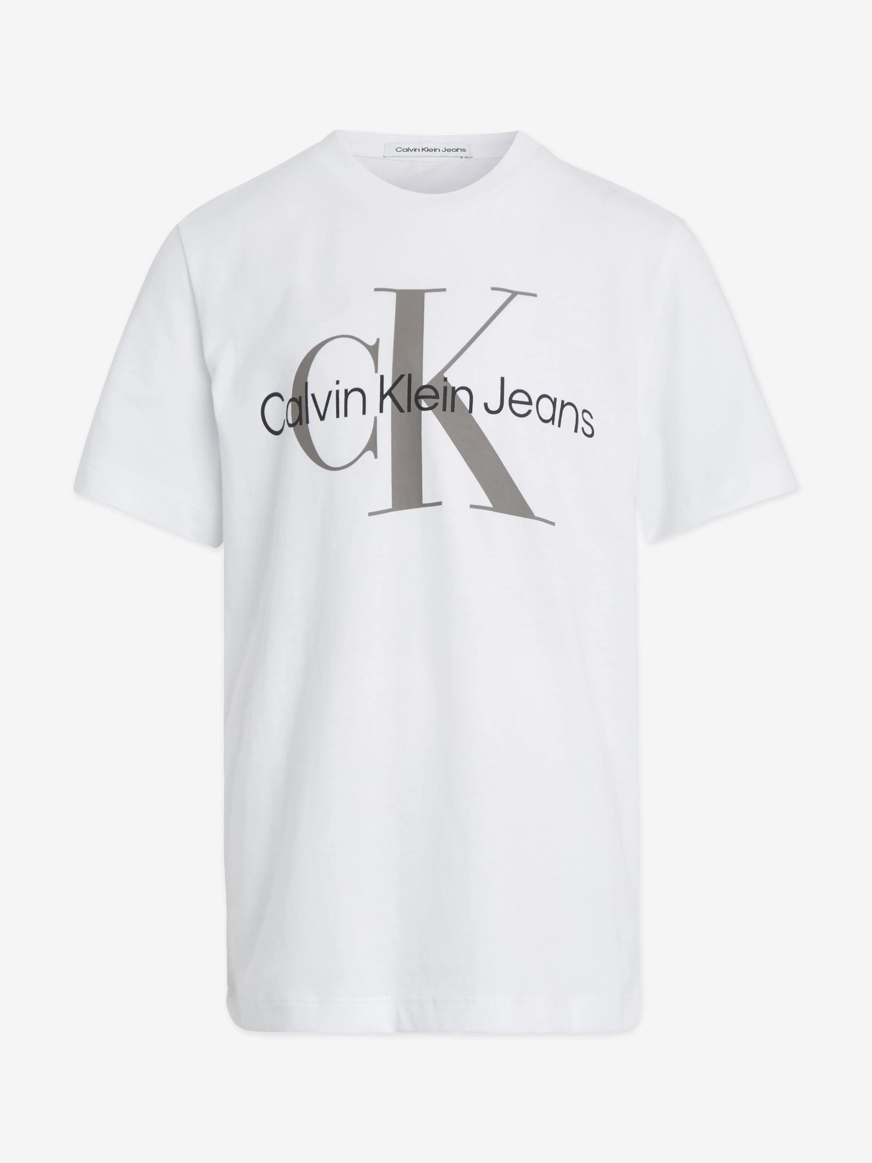 Calvin Klein Kids Monogram Logo T-Shirt in Weiß