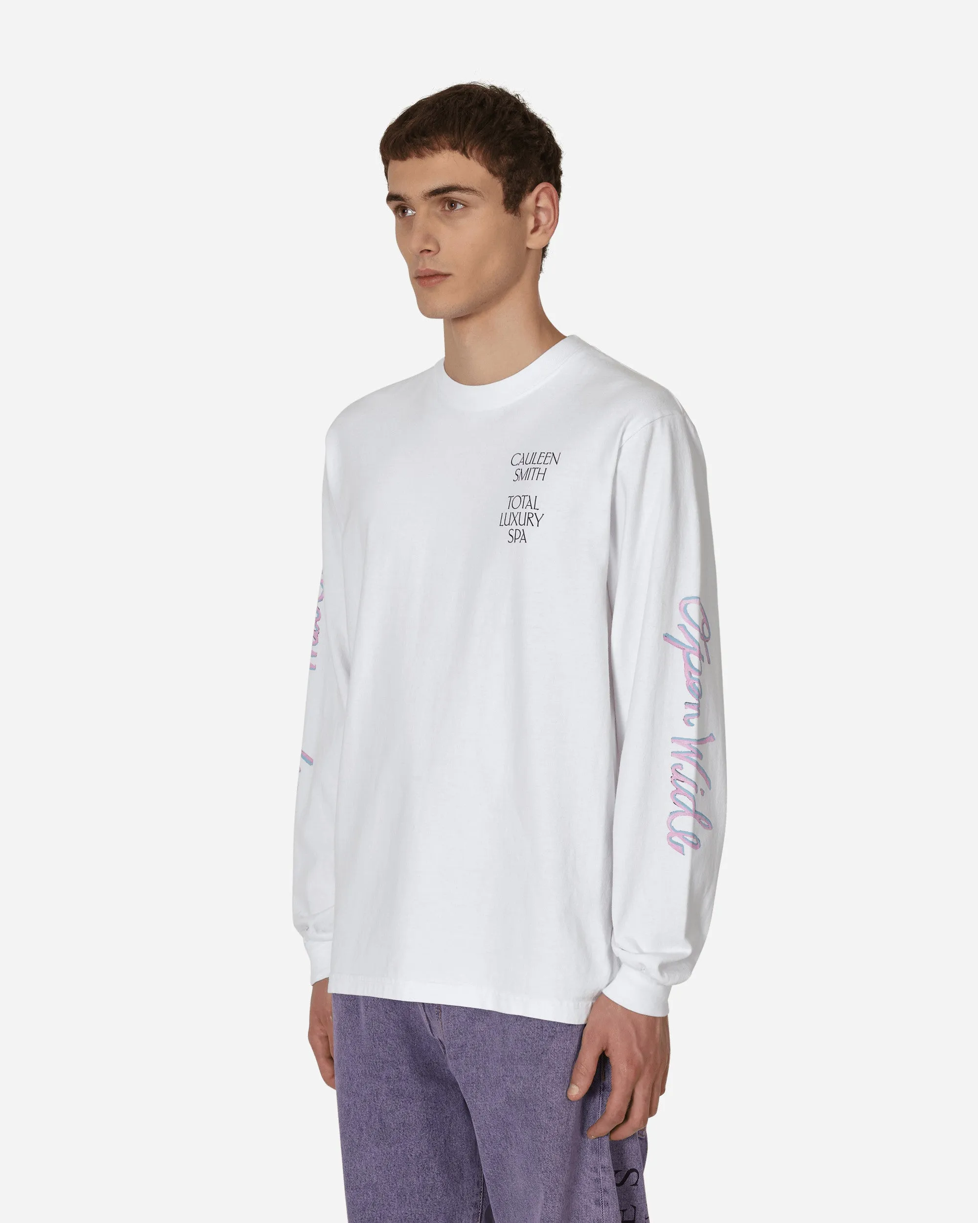 Cauleen Smith Langarm-T-Shirt mit weiter Passform in Weiß