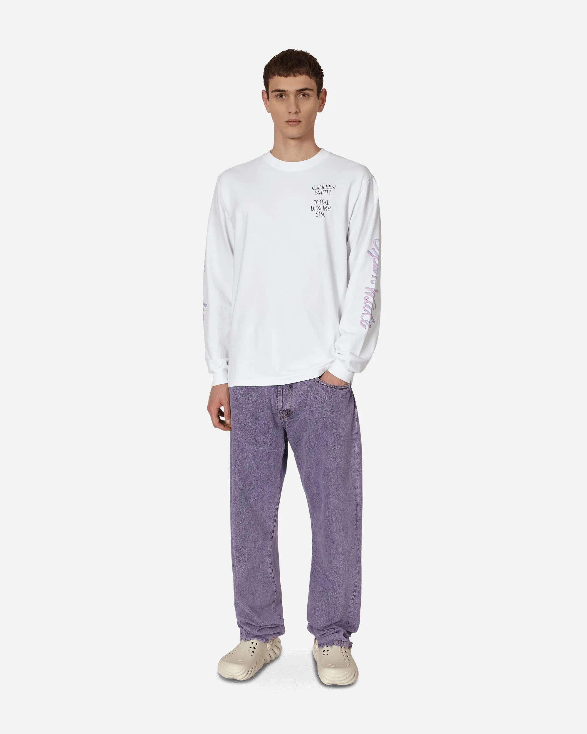 Cauleen Smith Langarm-T-Shirt mit weiter Passform in Weiß