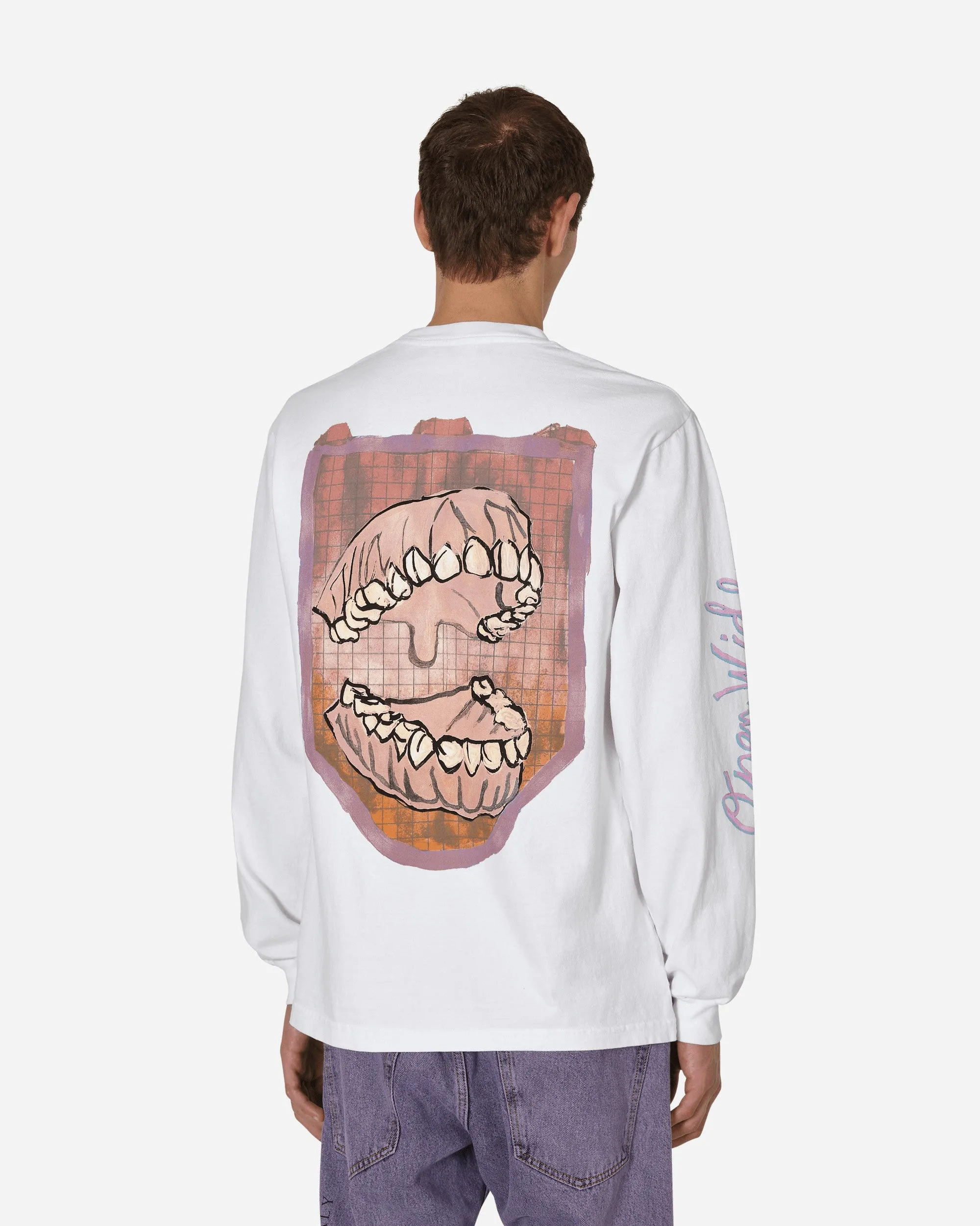 Cauleen Smith Langarm-T-Shirt mit weiter Passform in Weiß