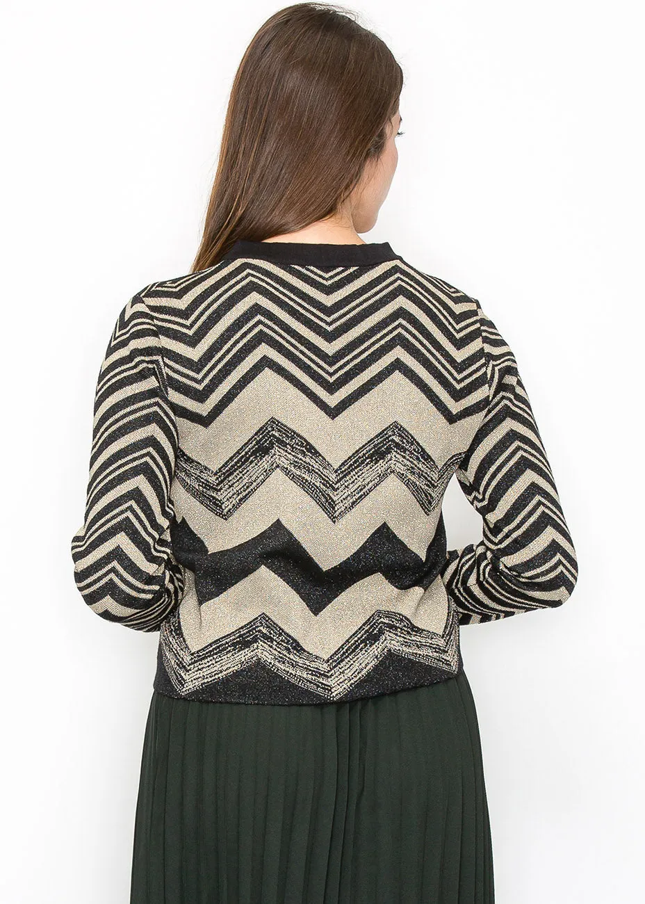 Chevron Funkel Cardigan
