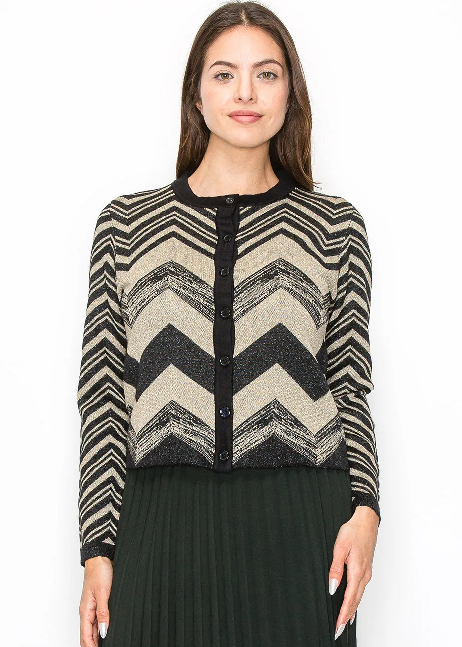 Chevron Funkel Cardigan