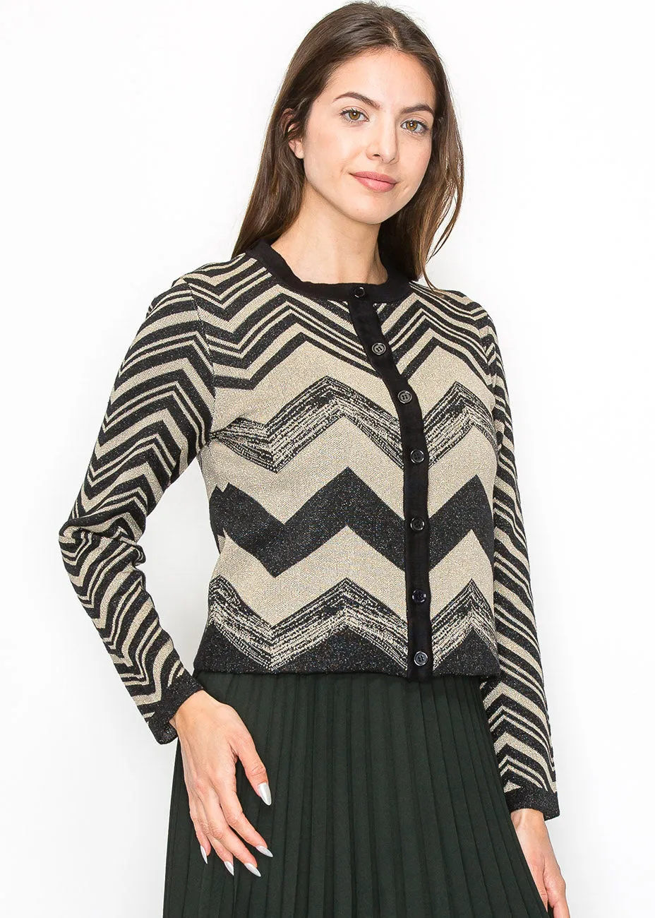 Chevron Funkel Cardigan