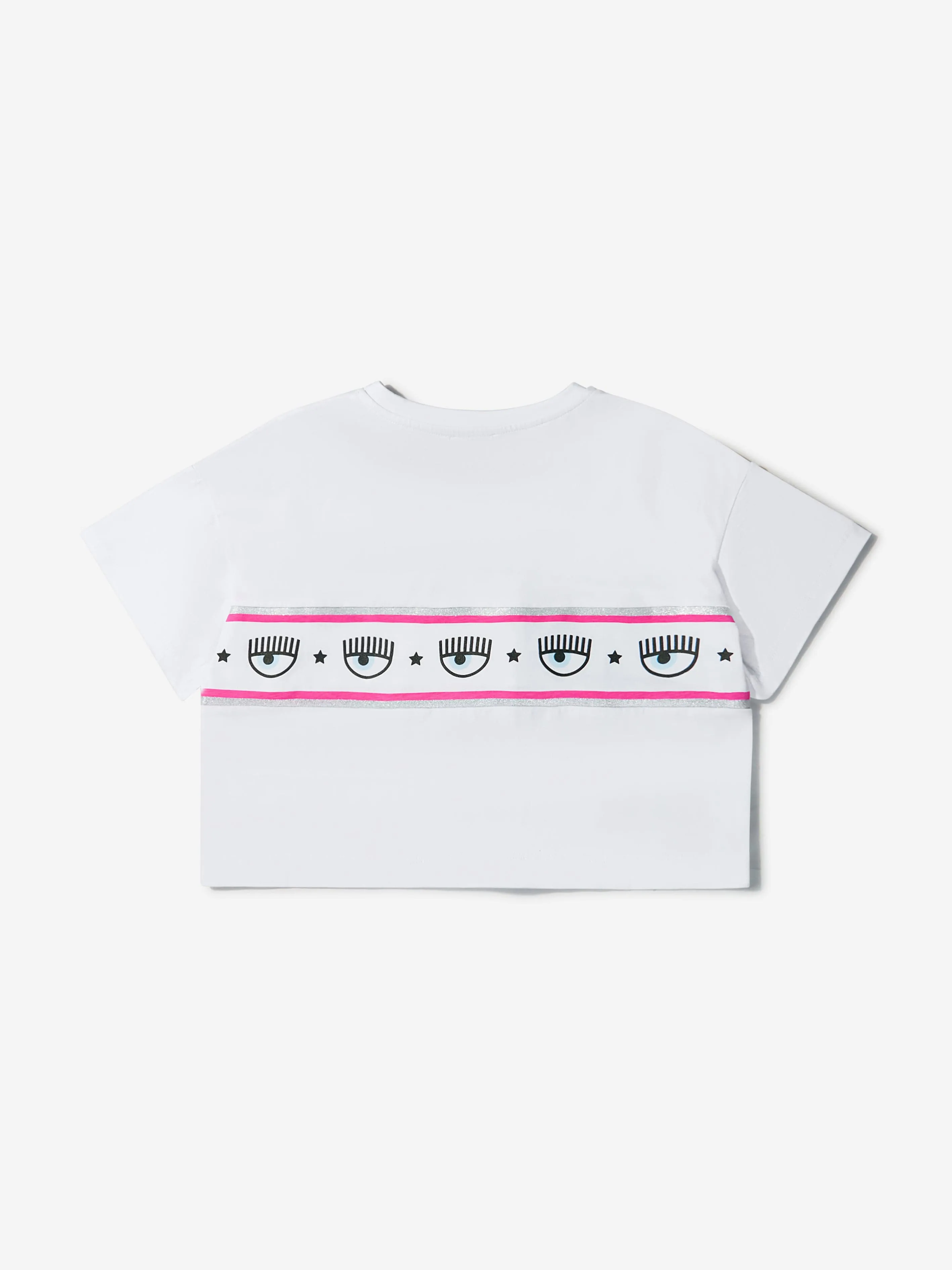 Chiara Ferragni Mädchen Baumwoll-Jersey Cropped Logo T-Shirt