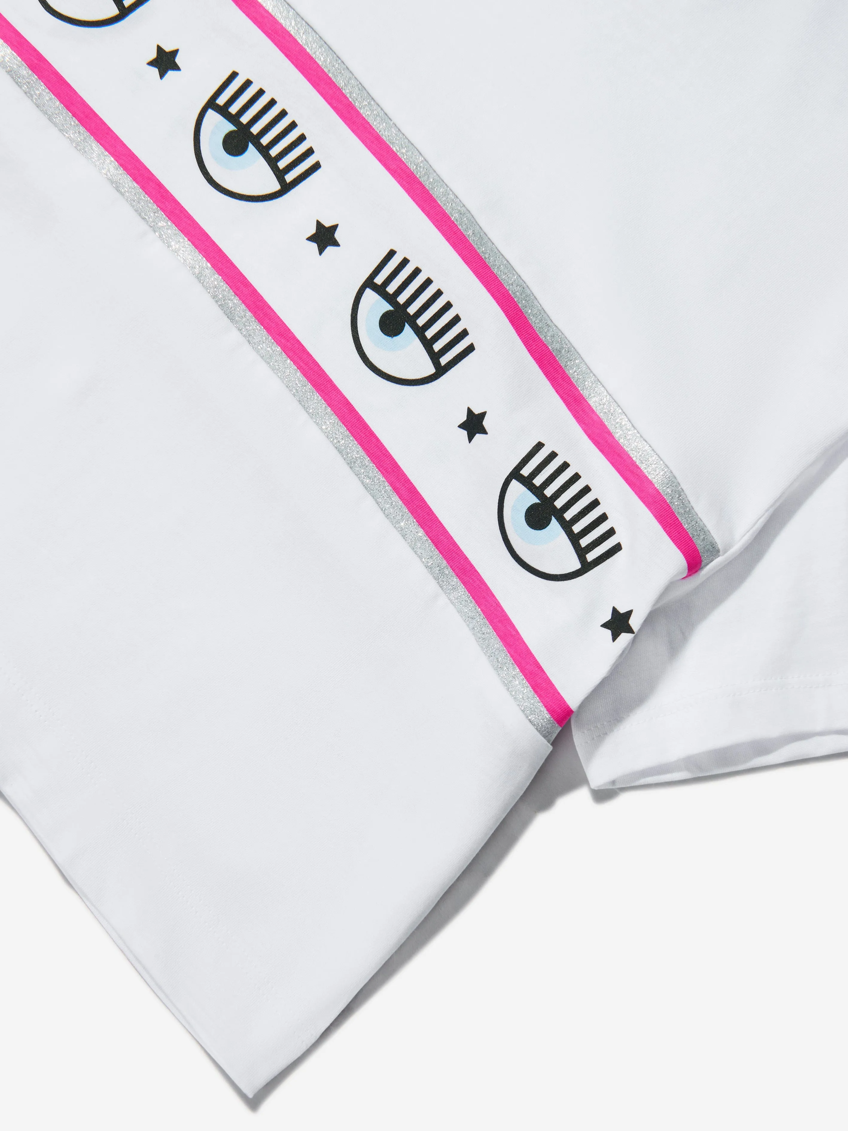 Chiara Ferragni Mädchen Baumwoll-Jersey Cropped Logo T-Shirt