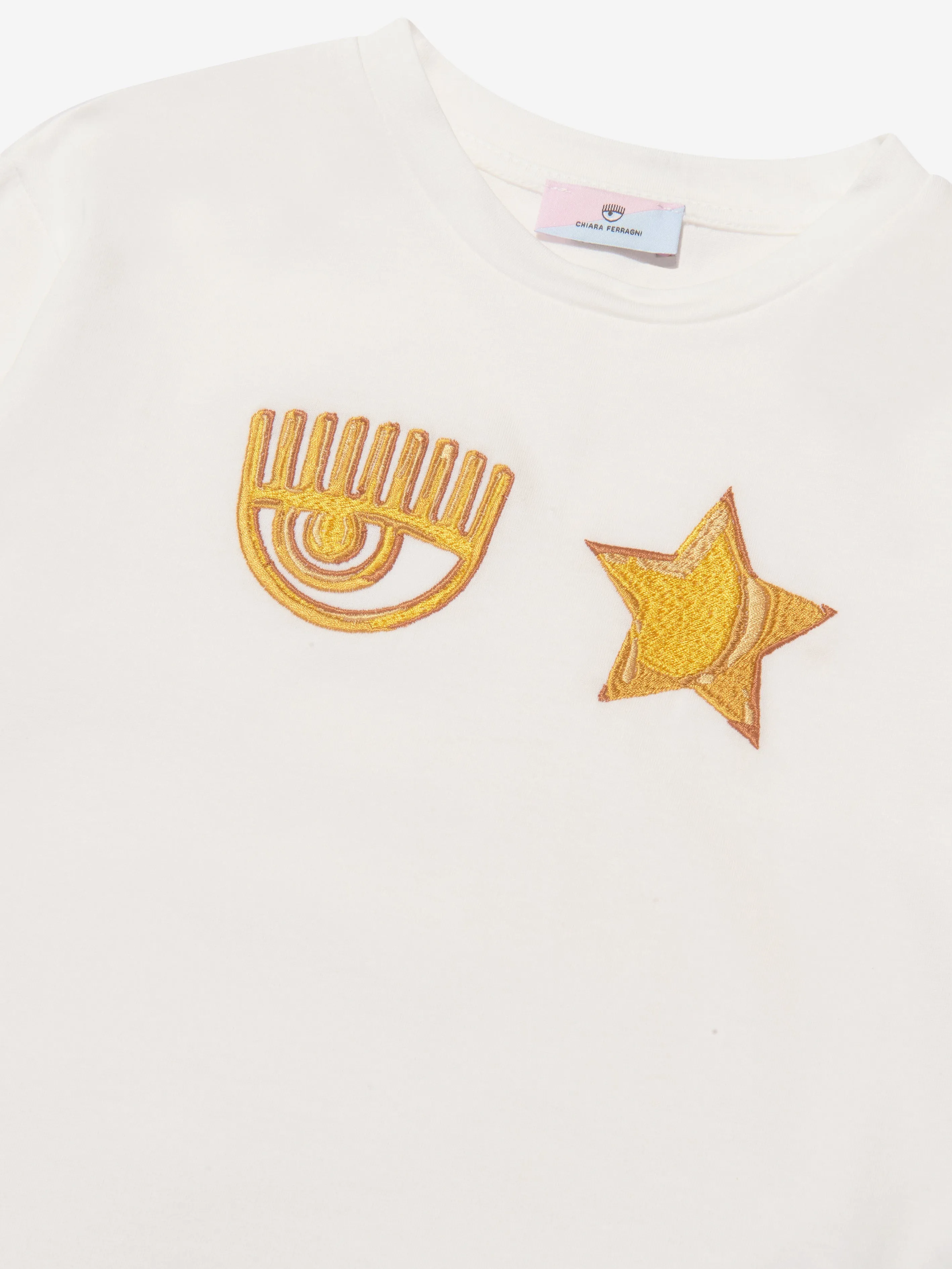 Chiara Ferragni Mädchen Langarm Eyestar Maxi T-Shirt