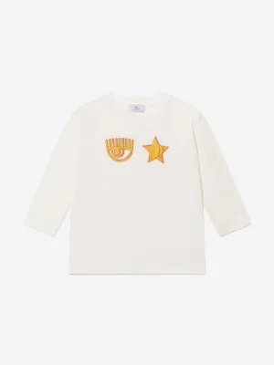 Chiara Ferragni Mädchen Langarm Eyestar Maxi T-Shirt