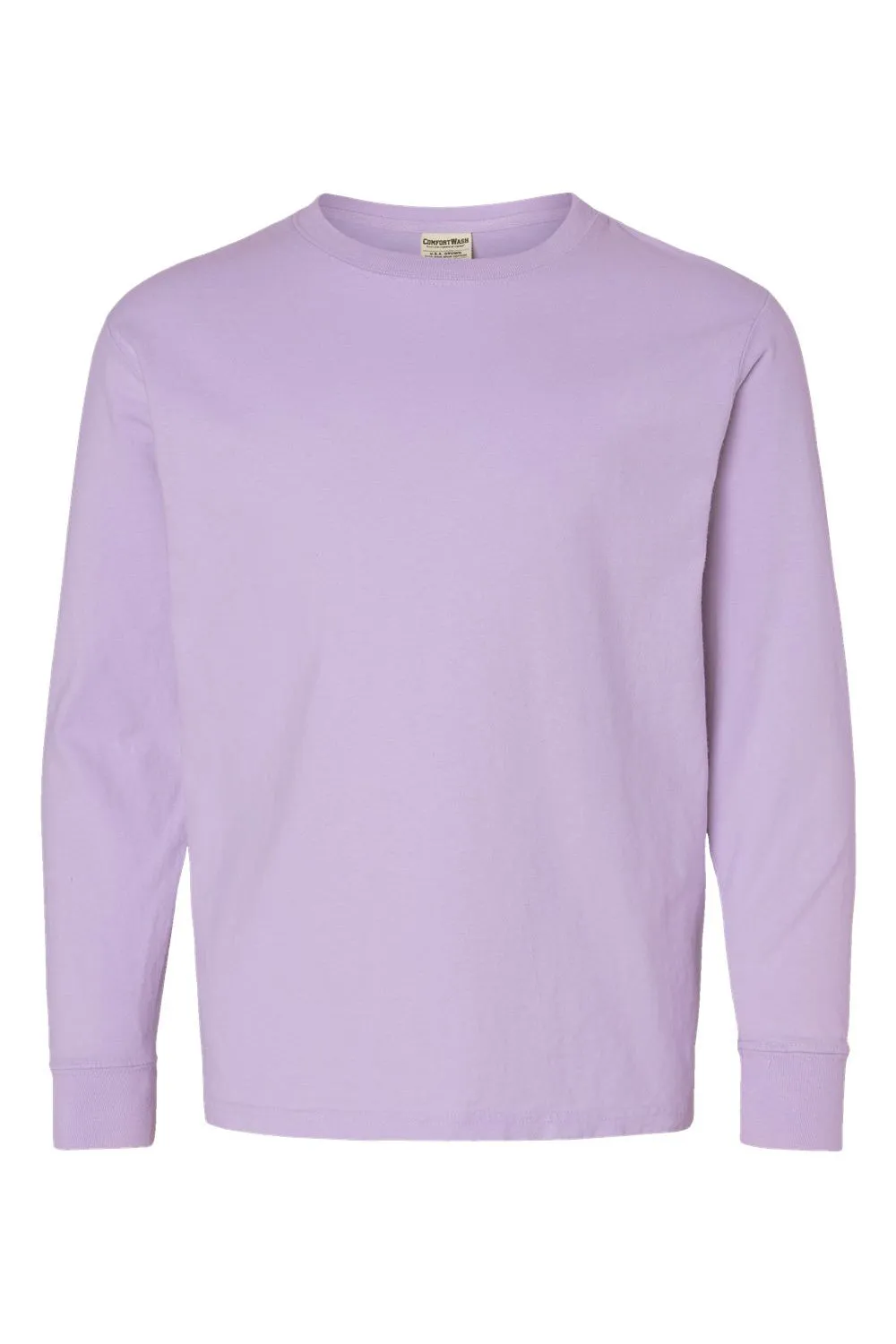 ComfortWash By Hanes Jugendliches Langarm-Crewneck-T-Shirt - Zukunfts-Lavendel Lila