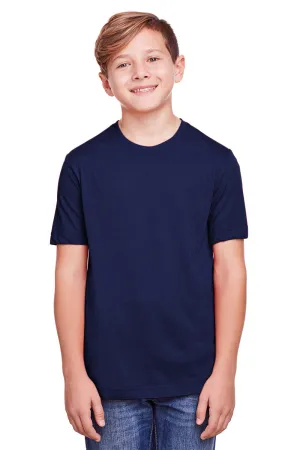 Core 365 Youth Fusion ChromaSoft Performance Feuchtigkeitstransportierendes Kurzarm-Crewneck T-Shirt - Klassisches Marineblau