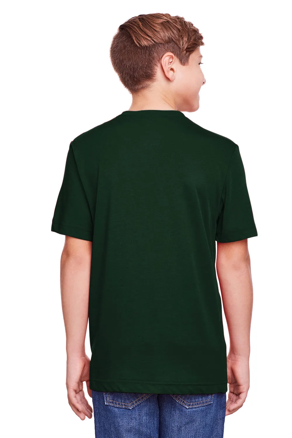 Core 365 Youth Fusion ChromaSoft Performance Feuchtigkeitstransportierendes Kurzarm-Crewneck T-Shirt - Waldgrün