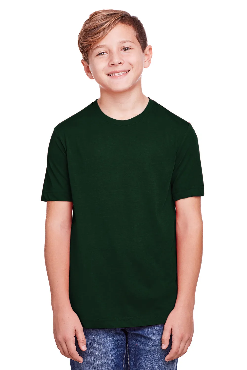 Core 365 Youth Fusion ChromaSoft Performance Feuchtigkeitstransportierendes Kurzarm-Crewneck T-Shirt - Waldgrün