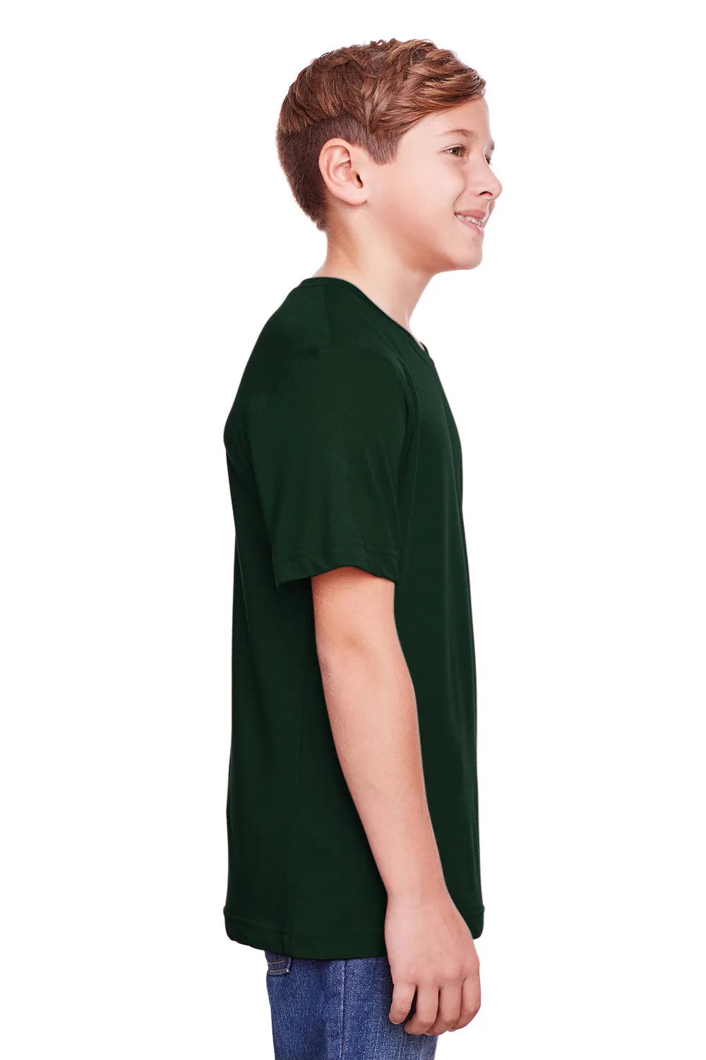 Core 365 Youth Fusion ChromaSoft Performance Feuchtigkeitstransportierendes Kurzarm-Crewneck T-Shirt - Waldgrün