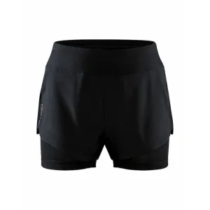 Craft Women's Advance Essence 2 in 1 Shorts 2 in Schwarz SS25