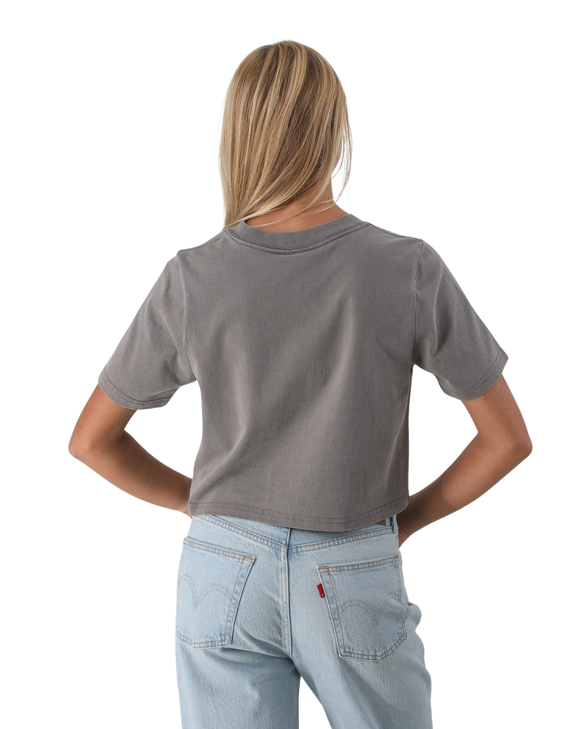 Daisy T-Shirt in Verblasstem Grau