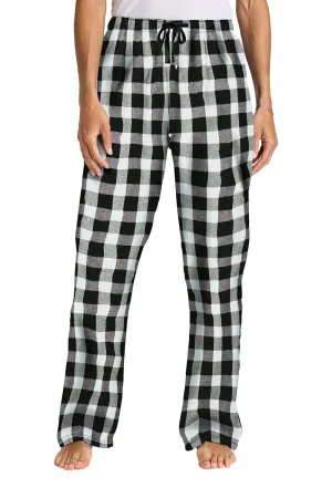 Damen Flanell Karo Haushose - Schwarz/Weiß Buffalo Karo
