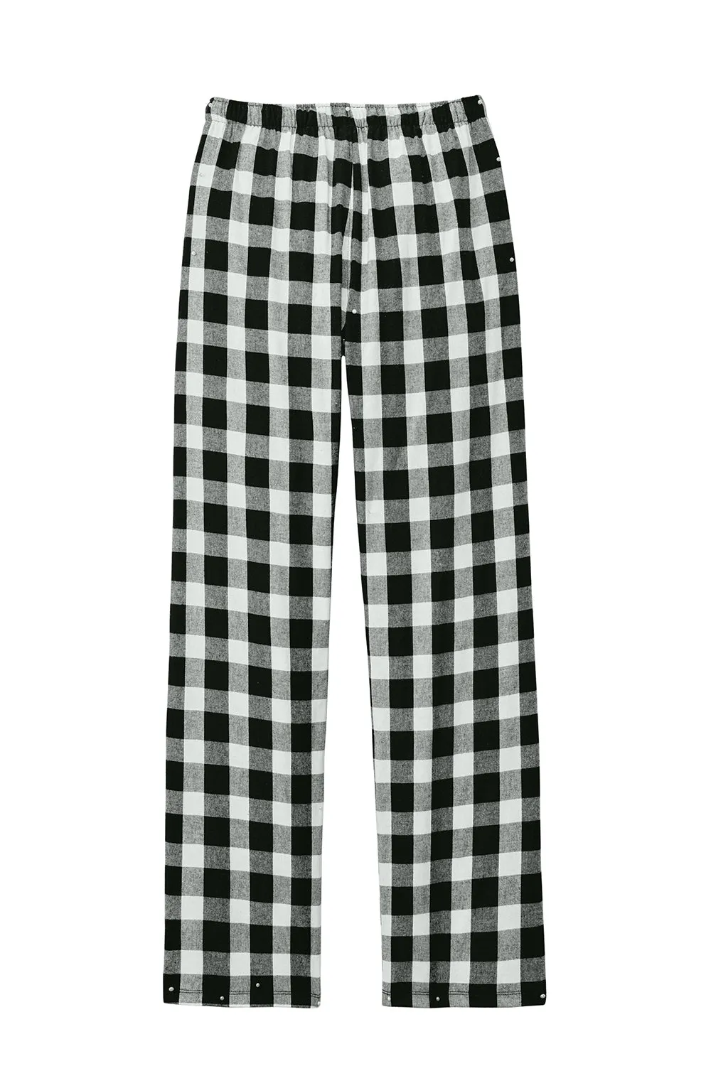 Damen Flanell Karo Haushose - Schwarz/Weiß Buffalo Karo