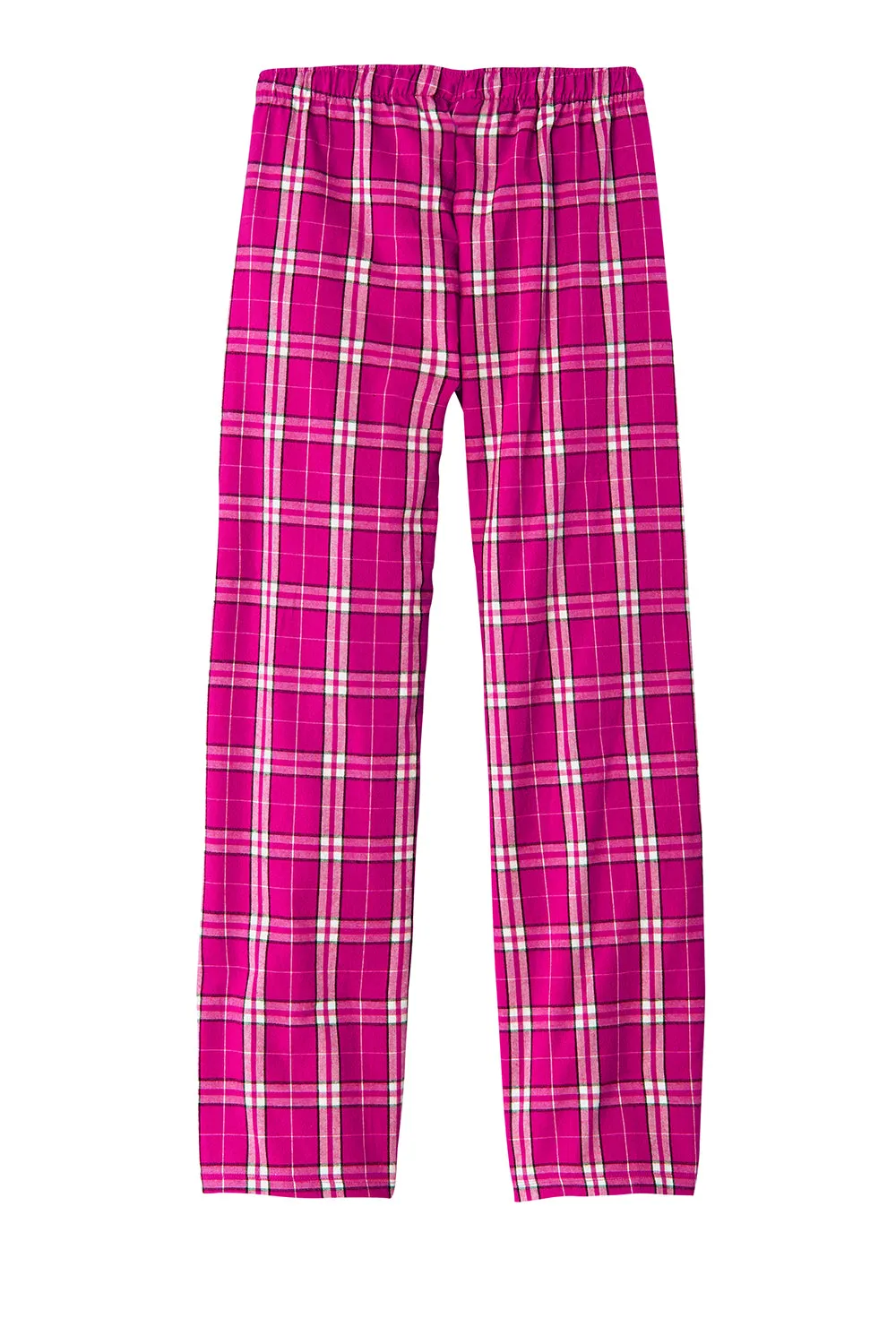 Damen Flanell Karo Haushose - Dunkles Fuchsia Pink