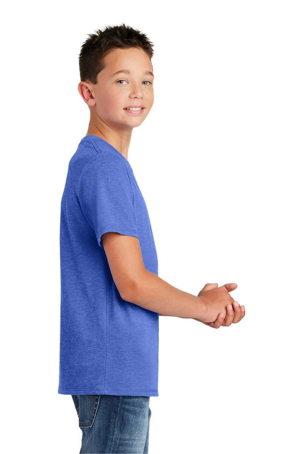 District Youth Perfektes Tri-Kurzarm-Crewneck-T-Shirt - Royal Blue Frost