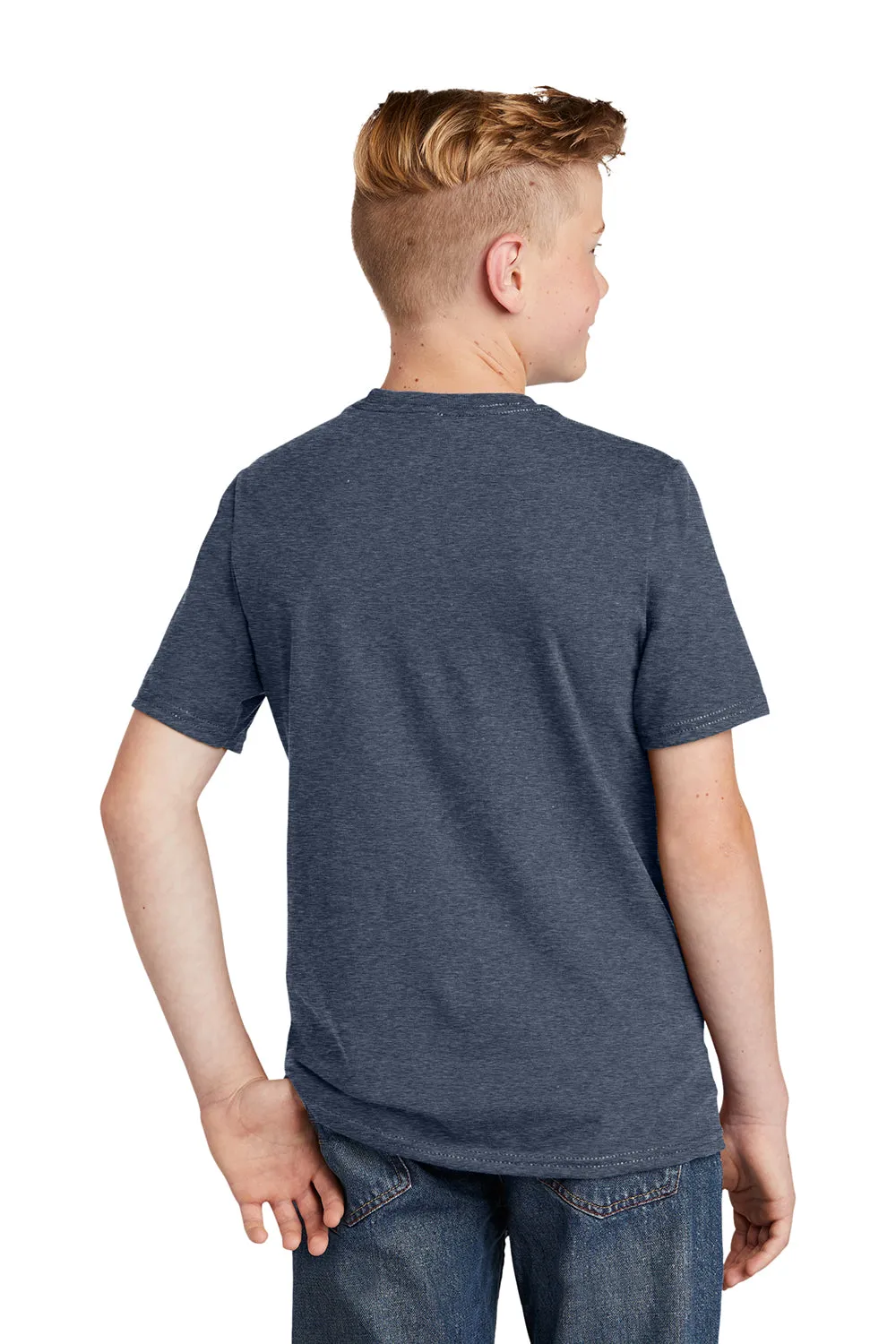 District Youth Wichtiges Kurzarm-Rundhals-T-Shirt - Meliertes Marineblau