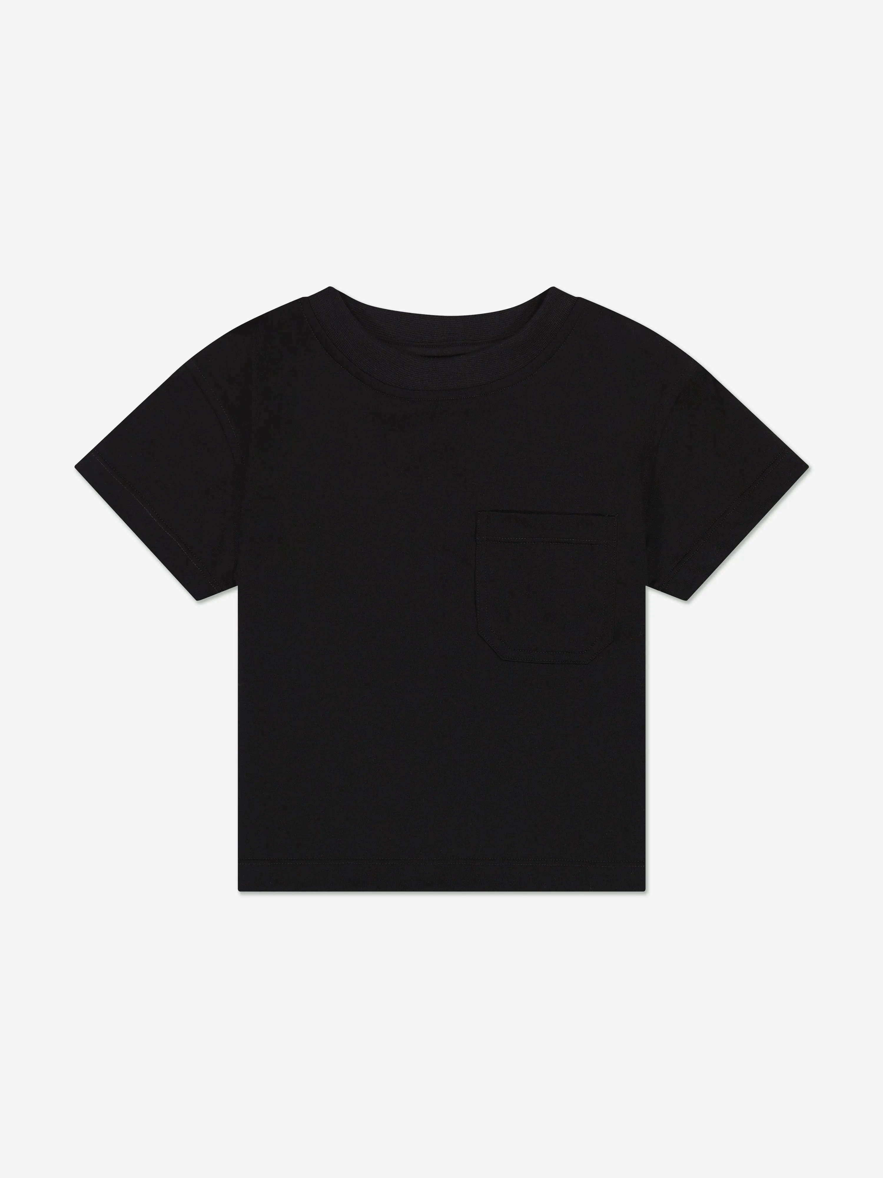 DL1961 Mädchen Baumwoll-T-Shirt in Schwarz