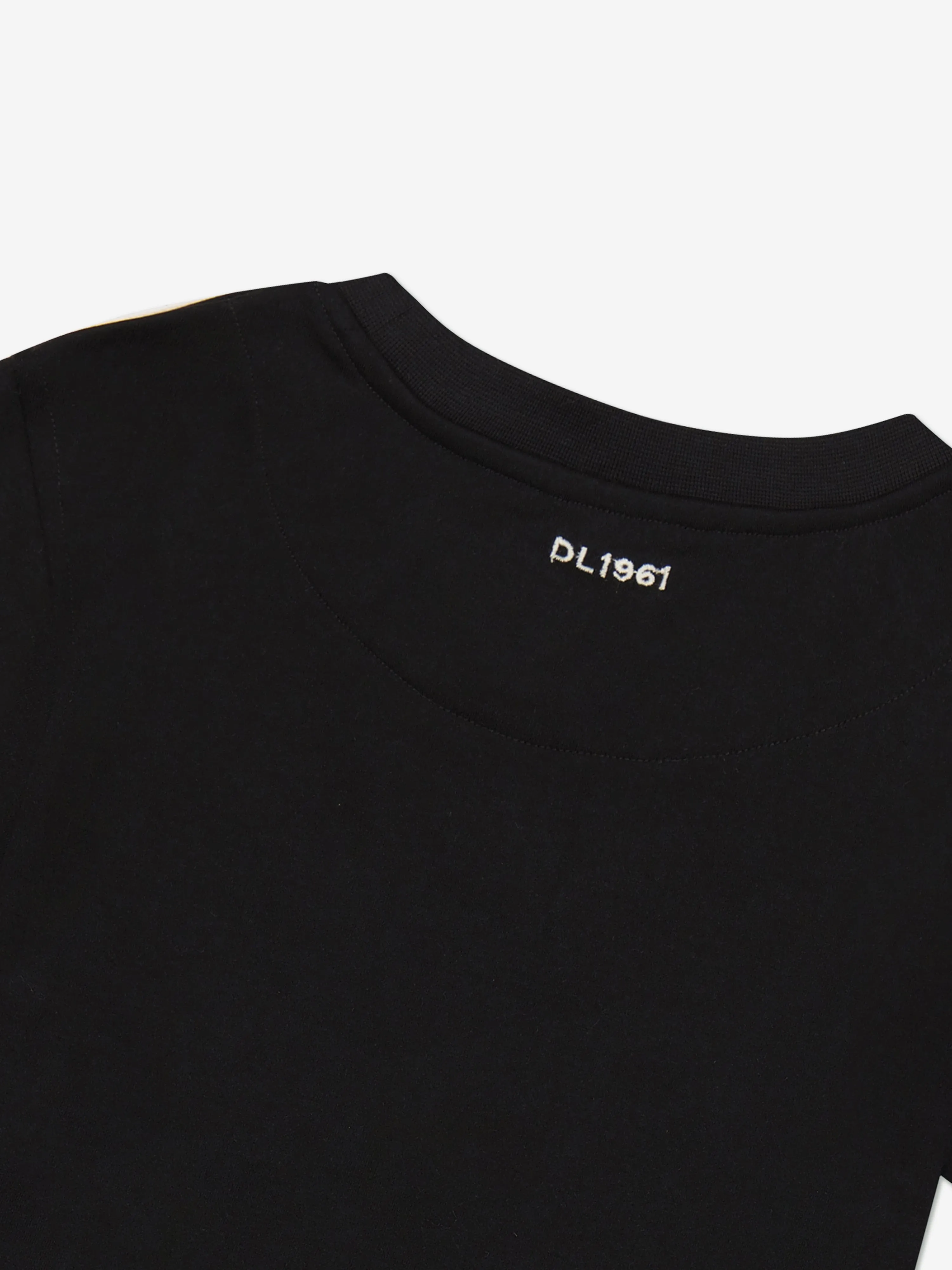 DL1961 Mädchen Baumwoll-T-Shirt in Schwarz