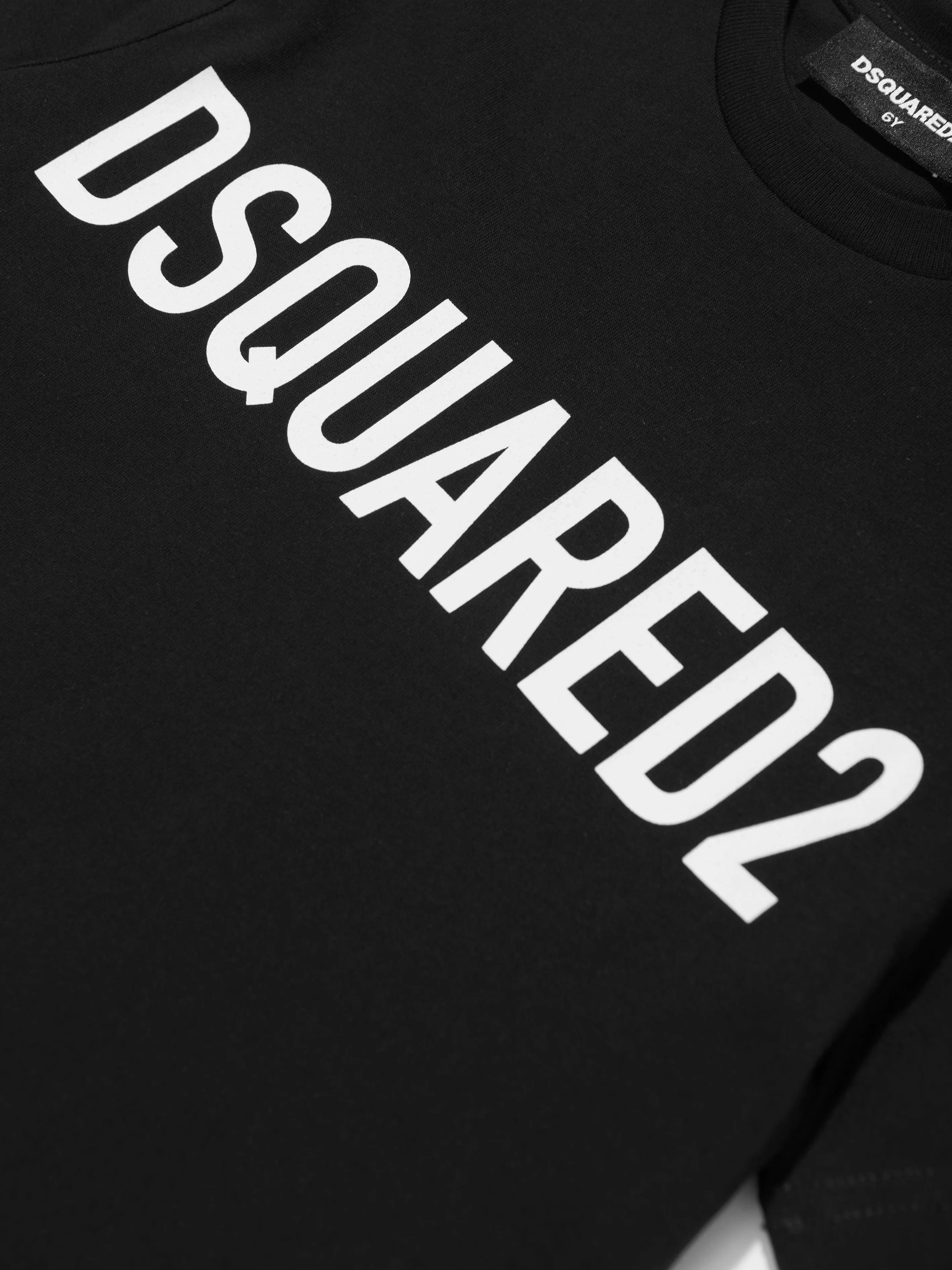 Dsquared2 Kids Logo Print T-Shirt in Schwarz