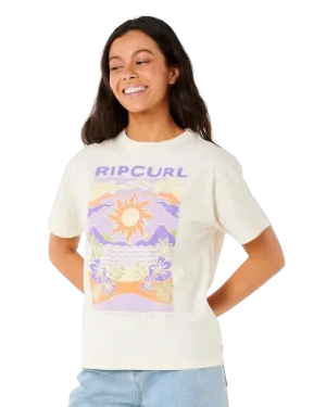 Dune Dancer Entspanntes T-Shirt in Beige