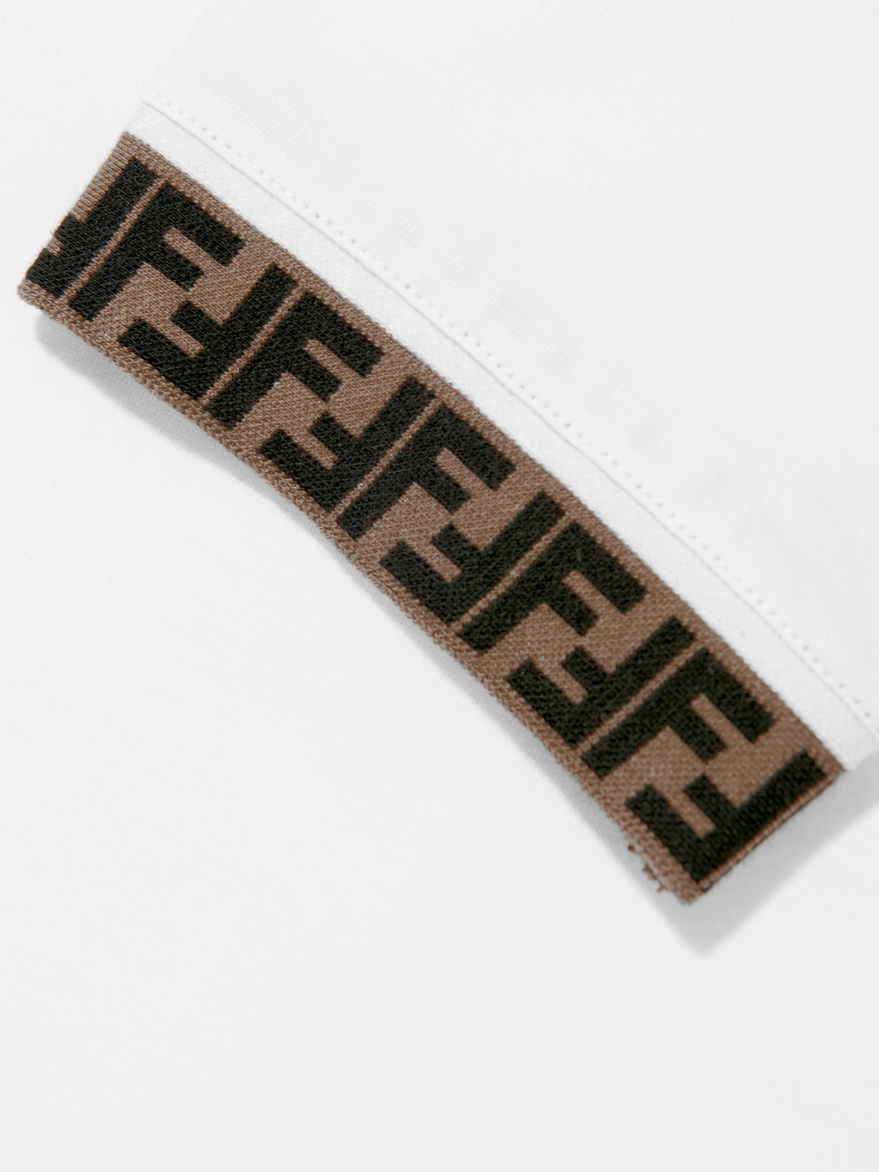 Fendi Kids Logo-verziertes T-Shirt in Weiß